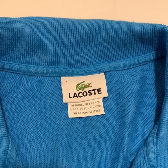 Lacoste mens polo in blue - Picture 3 of 3